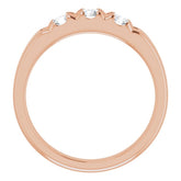 14K Rose 5/8 CTW Natural Diamond Anniversary Band